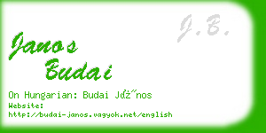 janos budai business card